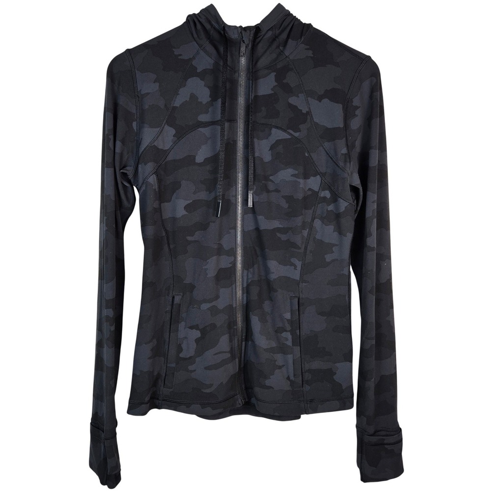 Lululemon Hooded Define Jacket Heritage 365 Camo Deep Coal Multi Size 10